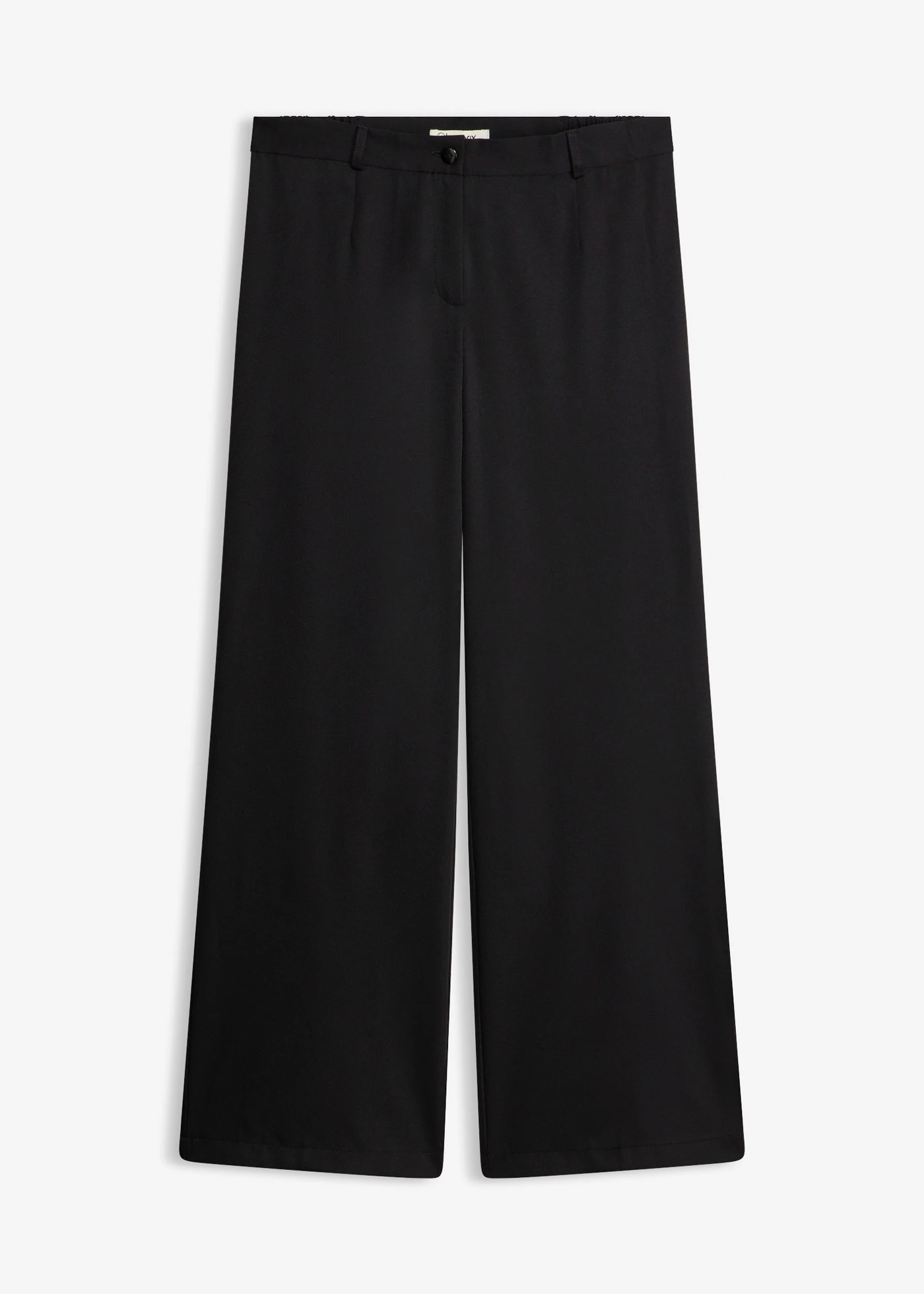 Pantalon large à pinces et taille confortable • noir • Boutique bonprix