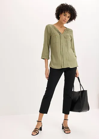 Blouse en viscose fluide • olive • Boutique bonprix