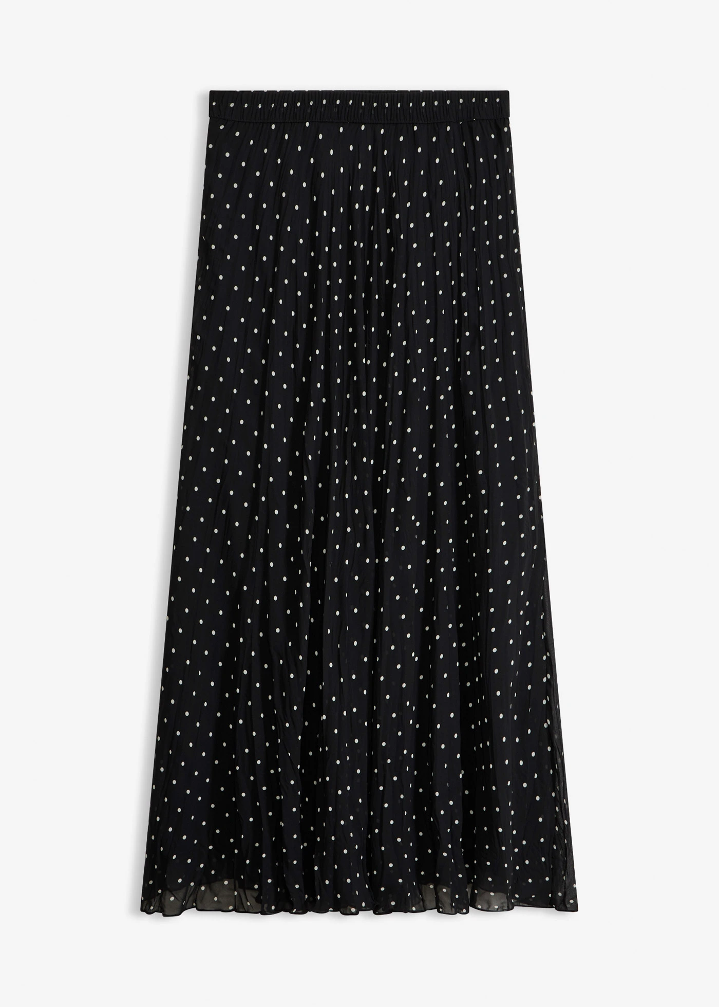 Chiffon rok in crash look • zwart-wit gestippeld • bonprix online shop