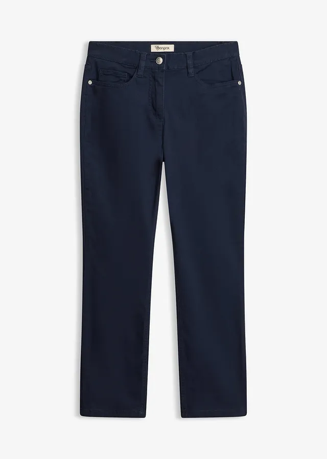 7/8 stretchbroek, Kleur: donkerblauw