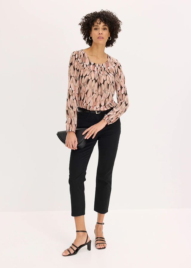 7/8 stretchbroek, Kleur: zwart