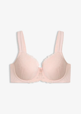 Soutien-gorge à coques et bretelles rembourrées, Couleur: rose clair