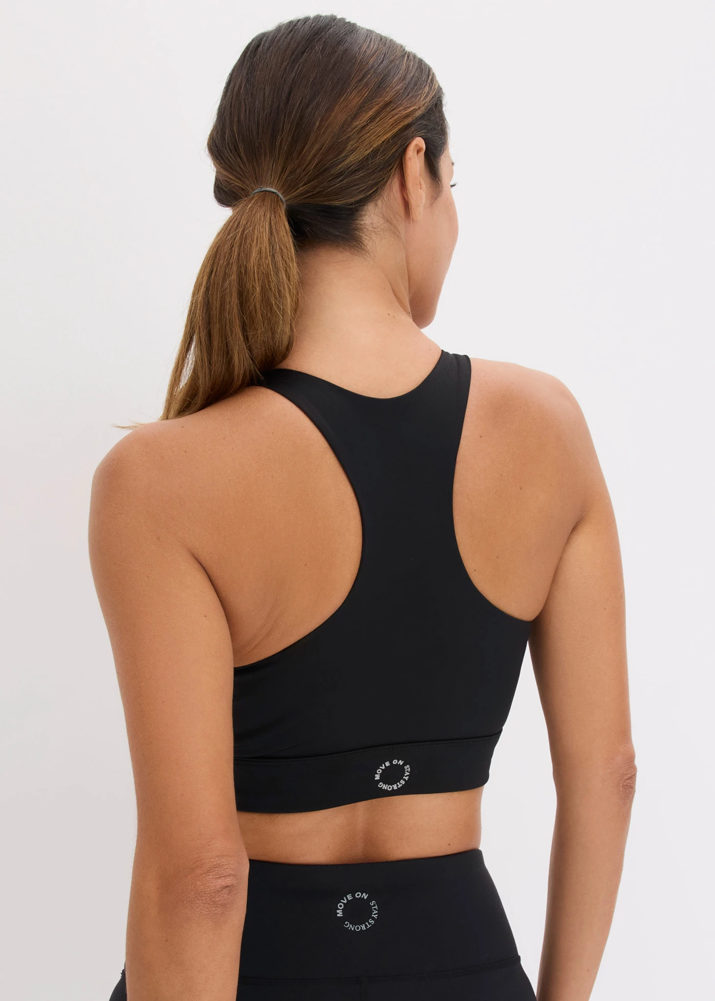 Soutien-gorge de sport dos nageur, maintien léger • noir • Boutique bonprix