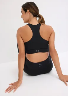 Soutien-gorge de sport dos nageur, maintien léger • noir • Boutique bonprix