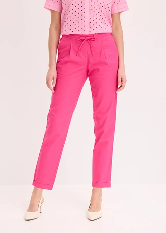 Pantaloni din in • roz pinklady • magazin bonprix