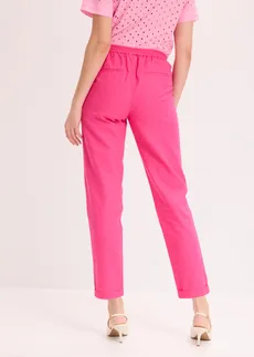 Pantalon en lin mélangé • fuchsia • Boutique bonprix