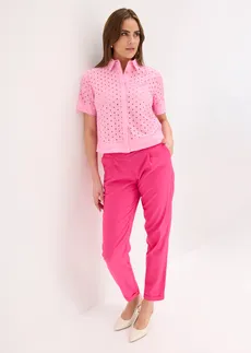 Pantalon en lin mélangé • fuchsia • Boutique bonprix