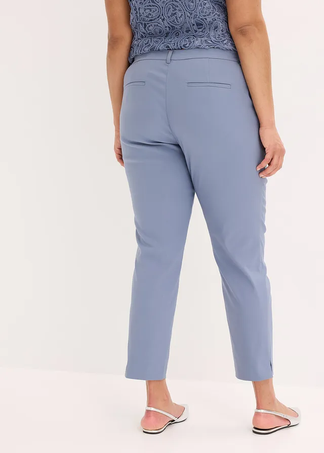 Pantalon extensible, Couleur: bleu fumé