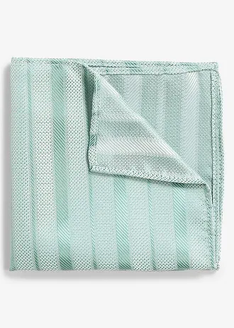 Pochet en stropdas (2-dlg. set) • rookgroen-wolwit gestreept • bonprix online shop