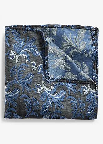 Pochet en stropdas (2-dlg. set) • zwart-donkerblauw-lichtblauw paisley • bonprix online shop