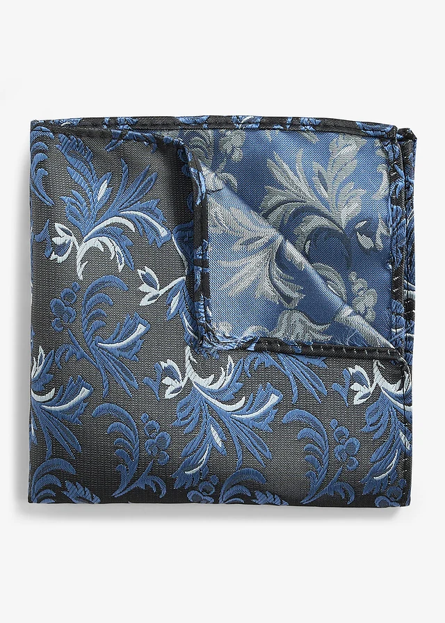 Pochette et cravate (ens. 2 pces) • noir-bleu foncé-bleu clair paisley • product-page.page-title-suffix