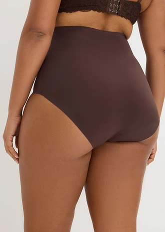 Chilot panty cu efect shape mediu (set/3 buc.), culoare: maro închis+bej nisipiu+negru