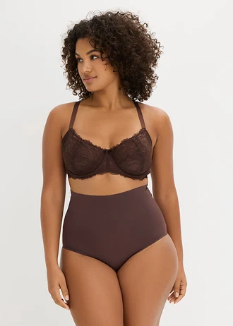 Lot de 3 culottes sculptantes, maintien modéré, Couleur: marron foncé + beige sable + noir