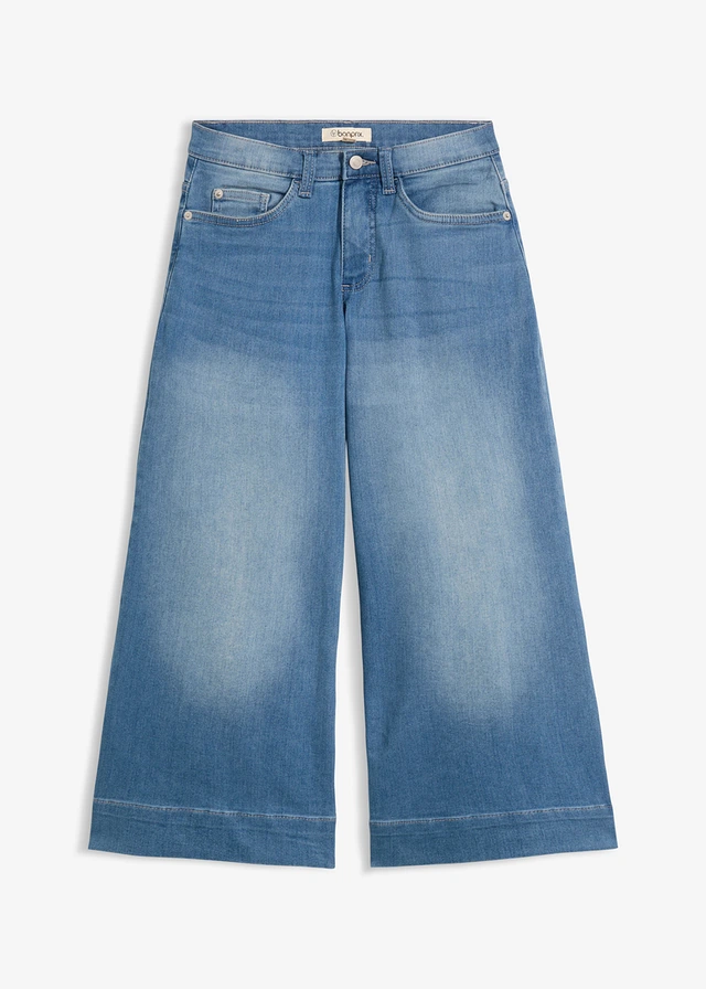 Jupe-culotte en jean ultra-doux