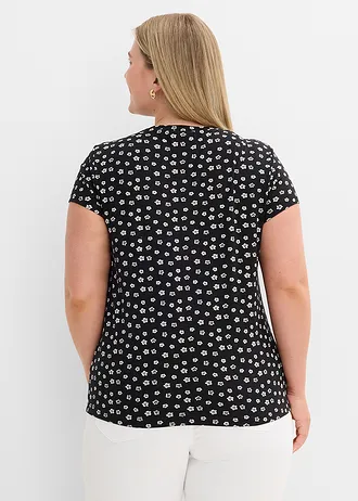 Shirt (set van 3), Kleur: wit+zwart+flower