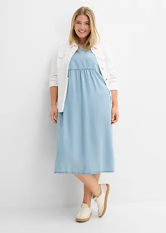 Džínové šaty, barva: světle modrý denim