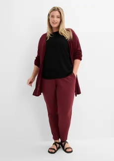 Oversize triko s pleteným vzhledem, barva: černá