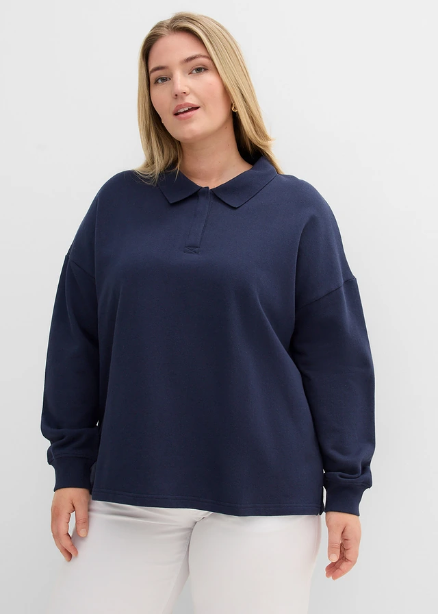 Sweat 100% coton, Couleur: bleu foncé