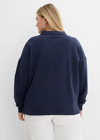 Sweater van biologisch katoen, Kleur: donkerblauw