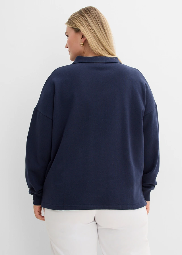 Sweat 100% coton, Couleur: bleu foncé
