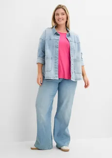 Tričko z jemné směsi s viskózou, barva: pinklady