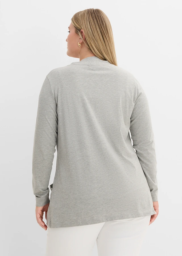 Shirtvest van een zachte viscosemix, Kleur: lichtgrijs gemêleerd
