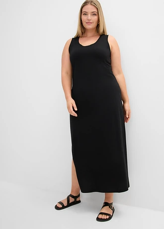 Robe près du corps en jersey, Couleur: noir