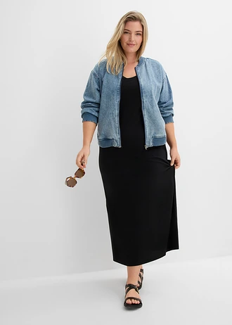 Robe près du corps en jersey, Couleur: noir