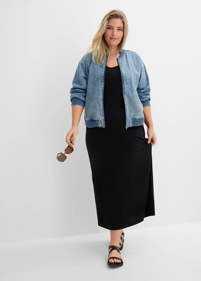 Robe près du corps en jersey, Couleur: noir
