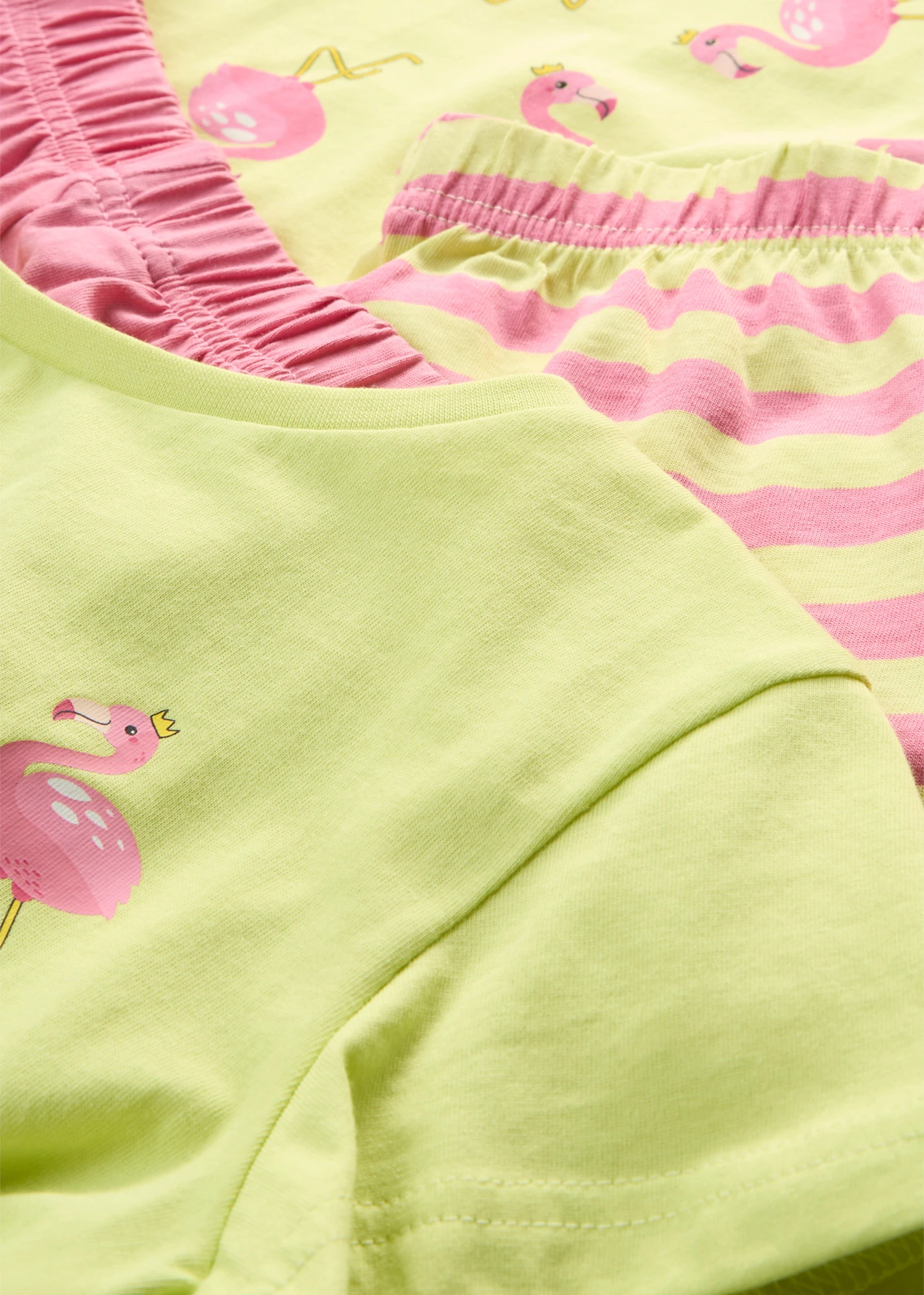 2 pyjashorts 100% coton (ens. 4 pces) • vert-rose vif rayé + vert-rose vif imprimé • product-page.page-title-suffix