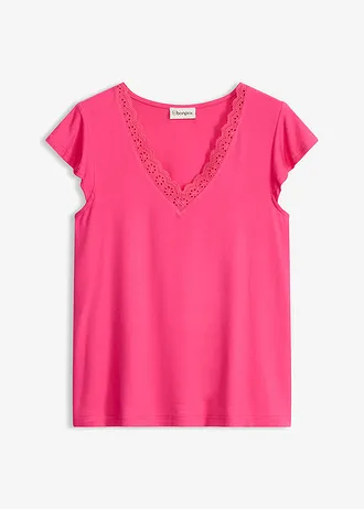 T-shirt en viscose extensible • fuchsia • Boutique bonprix