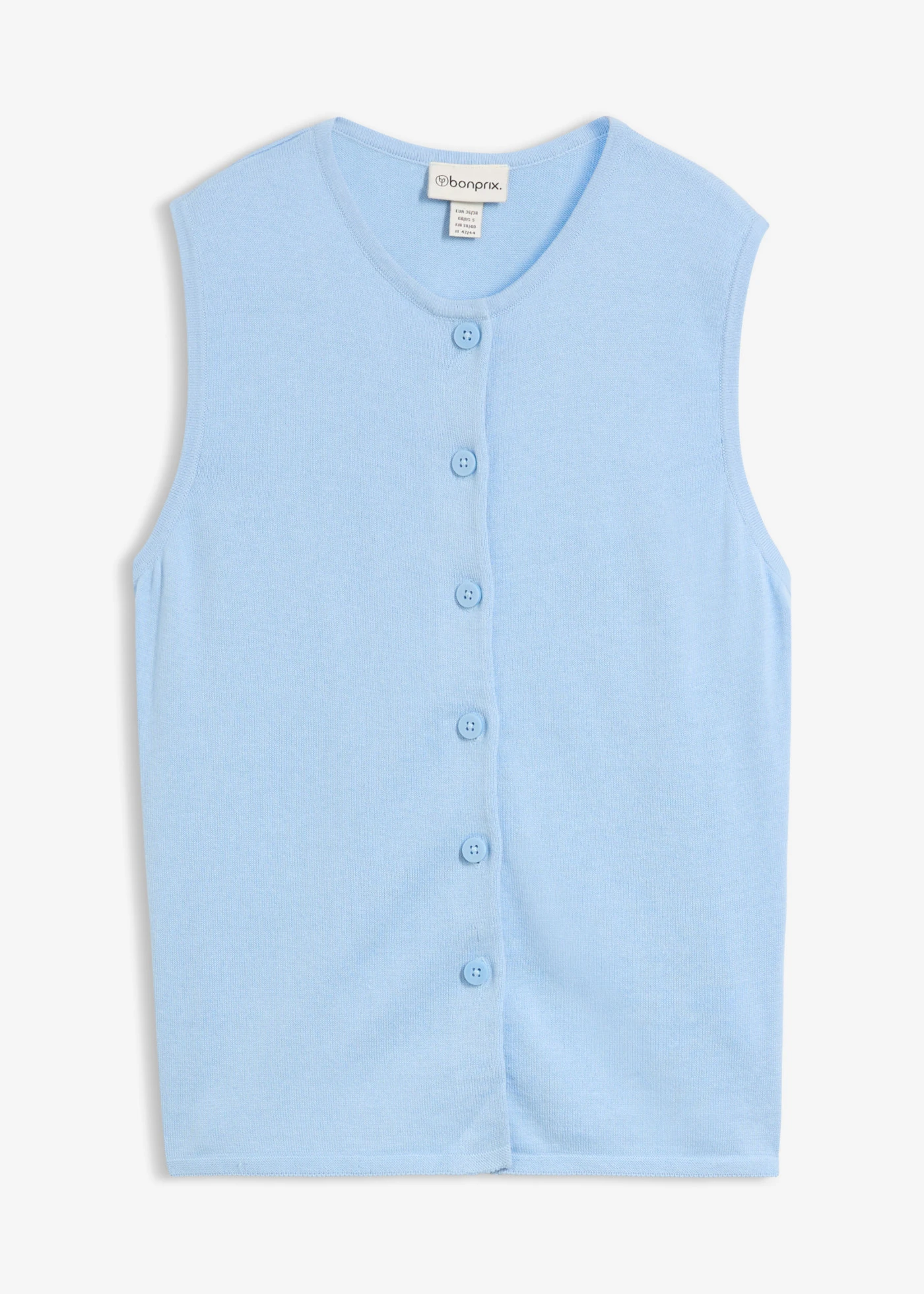Mouwloos vest voor de zomer • lichtblauw • bonprix online shop