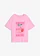 T-shirt oversize 100% coton, Couleur: rose imprimé