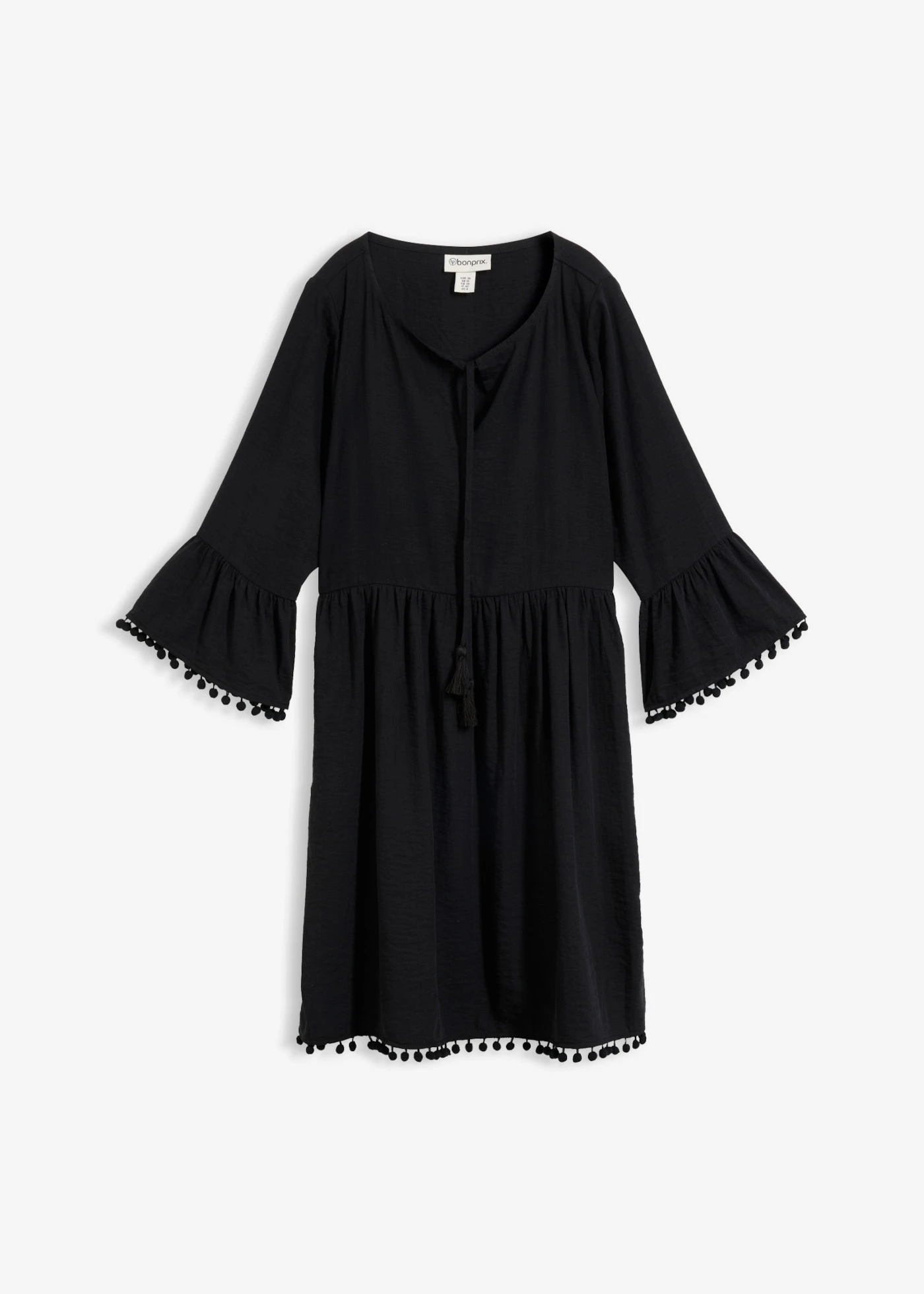 Jurk van soepele viscose • zwart • bonprix online shop