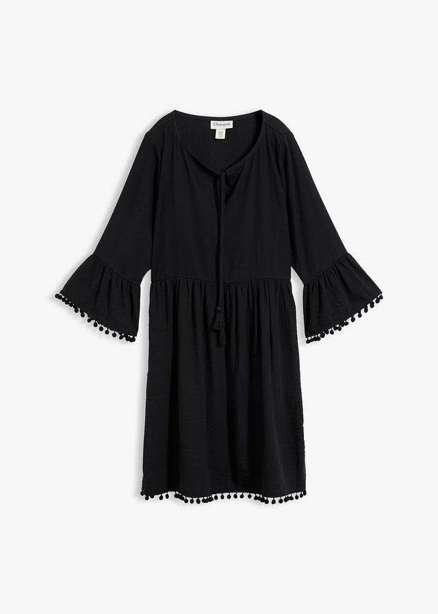 Jurk van soepele viscose • zwart • bonprix online shop