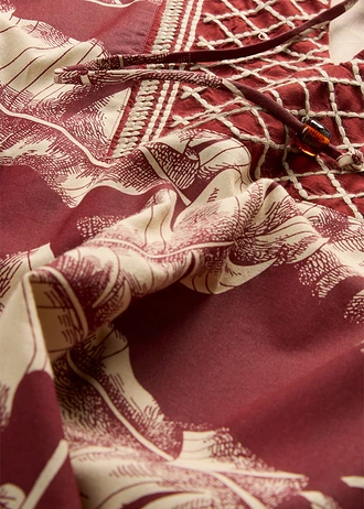 Tuniekjurk van een soepele viscosemix • woestijnrood-lichtsand met print • bonprix online shop