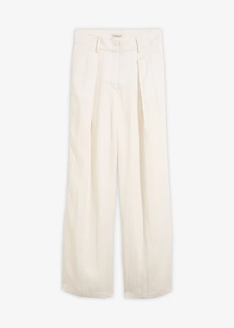 Pantalon estival à pinces, Couleur: écru