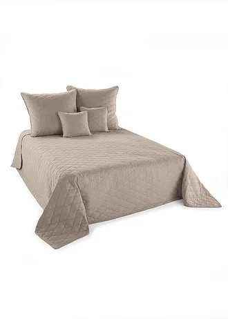 Sprei met stiksels • taupe • bonprix online shop