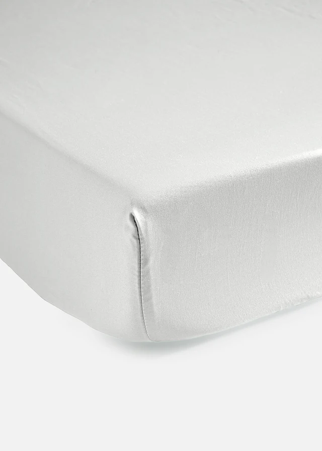 Hoeslaken van lyocell, Kleur: wit