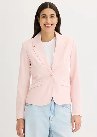 Korte blazer met klepzakken, Kleur: parelroze