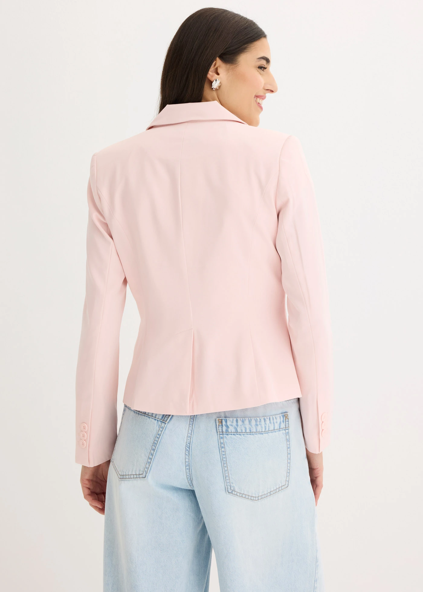Korte blazer met klepzakken • parelroze • bonprix online shop