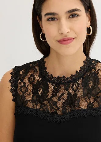 Top van een zachte viscosemix • zwart • bonprix online shop