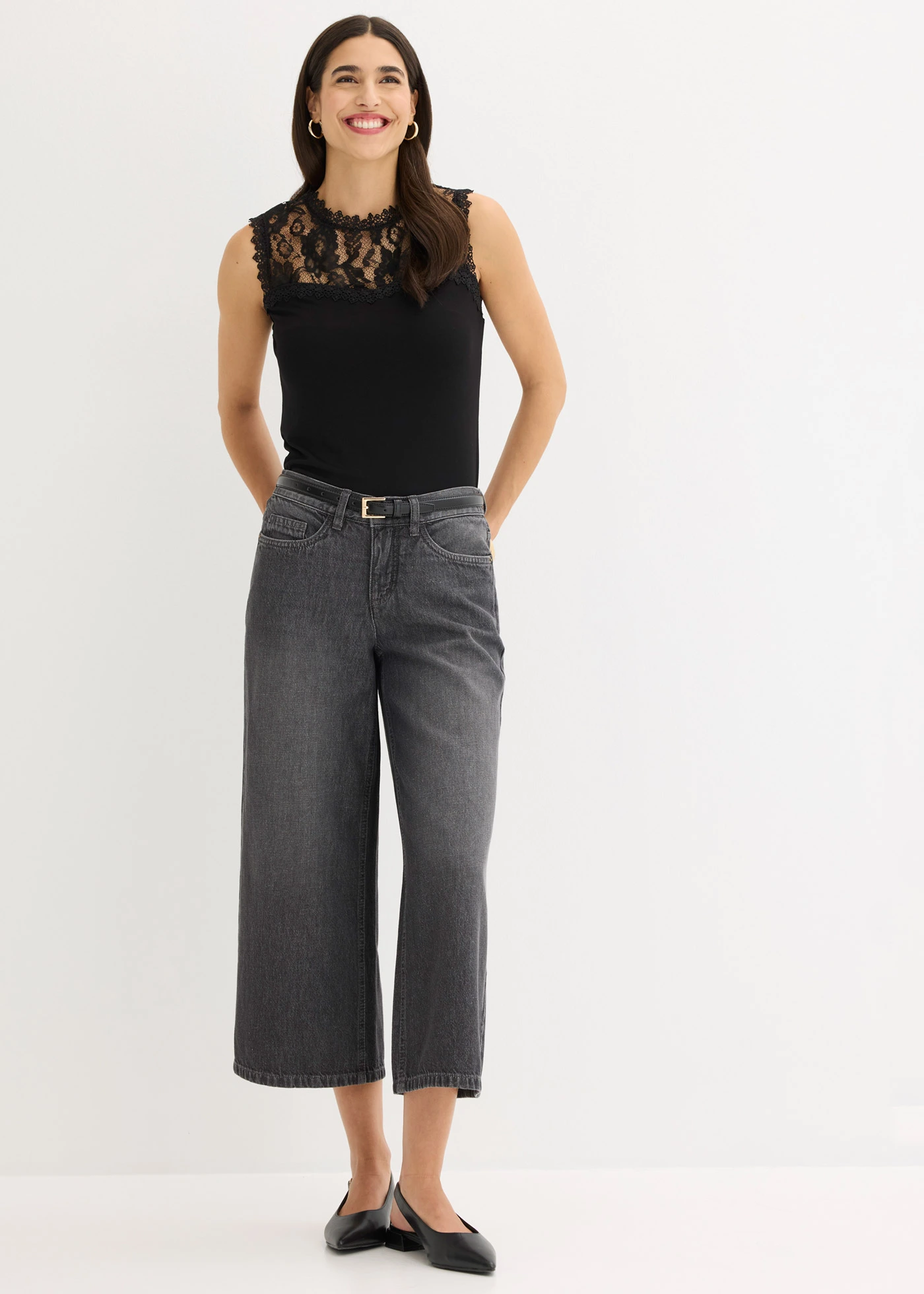 Top doux en viscose extensible • noir • Boutique bonprix