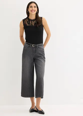 Top doux en viscose extensible • noir • Boutique bonprix