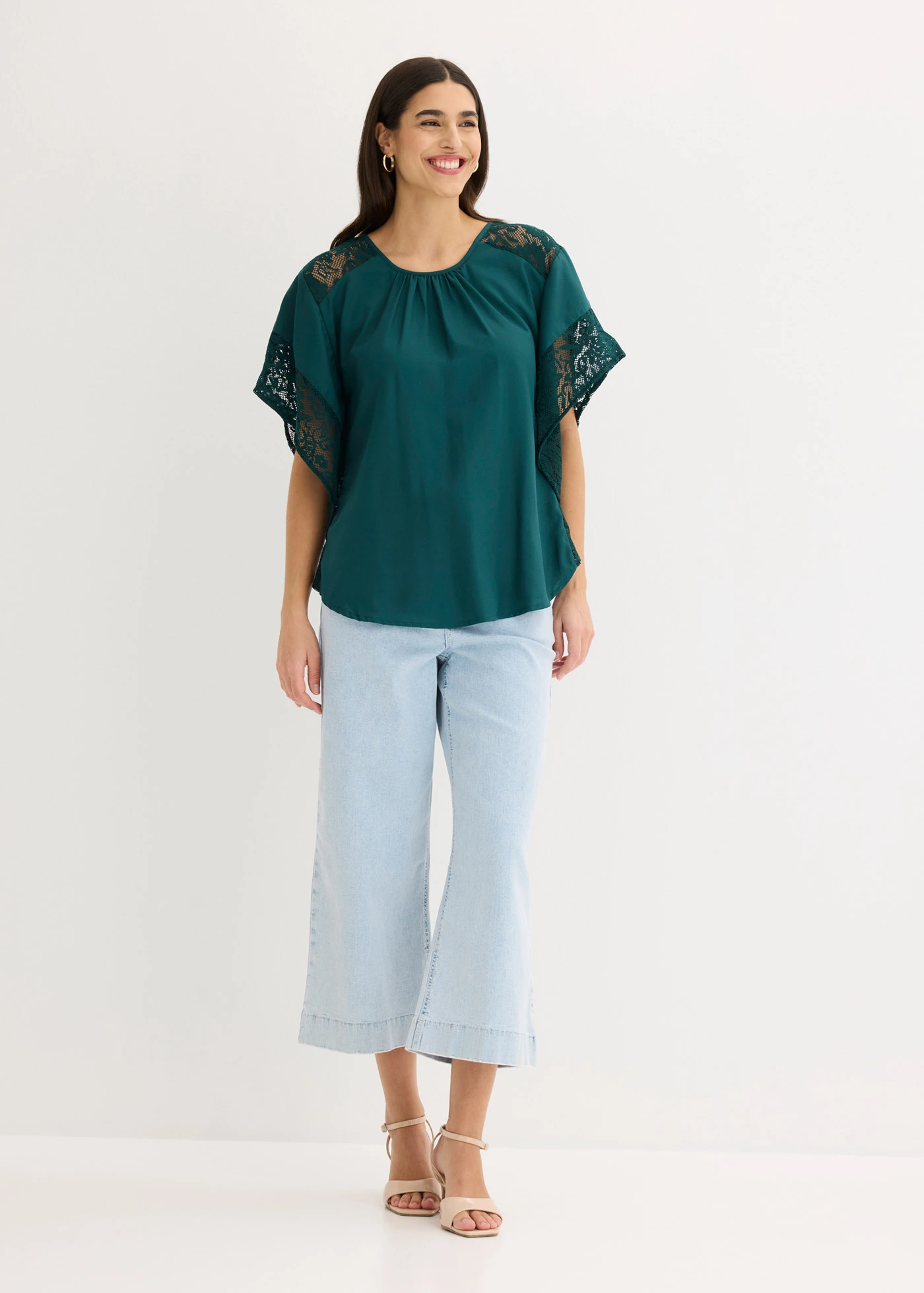 Tuniek met applicaties • diepgroen • bonprix online shop