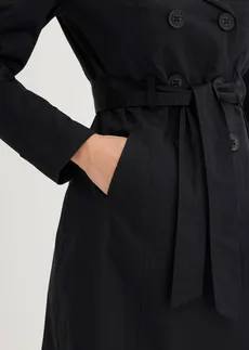 Trenčkot z bavlny • černá • bonprix obchod