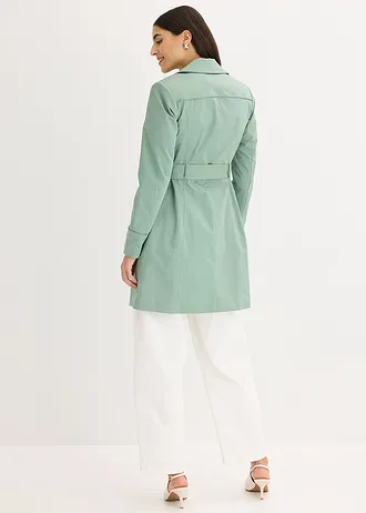 Trenchcoat van katoen • rookgroen • bonprix online shop