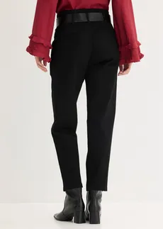 Pantalon à pinces en coton extensible • noir • Boutique bonprix