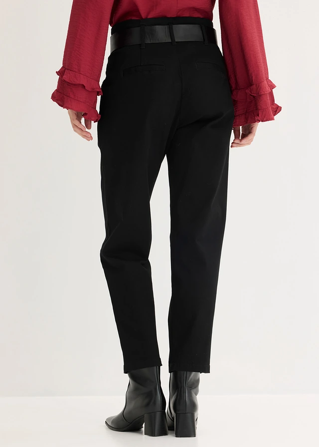 Pantalon à pinces en coton extensible • noir • product-page.page-title-suffix