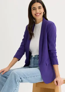 Blazer à manches froncées • violet • Boutique bonprix